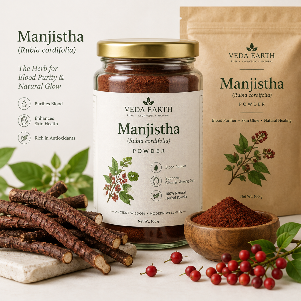 Manjistha Powder - Pure Ayurvedic Blood Purifier for Skin Glow