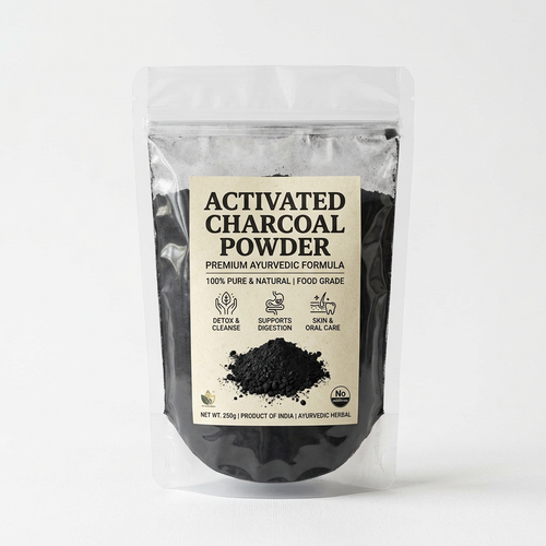 Activated Charcoal Powder - Front View Packaging