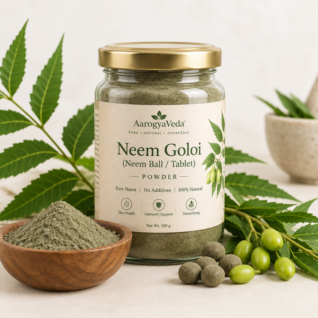 Neem Goloi Powder - Pure Ayurvedic Neem Ball Powder