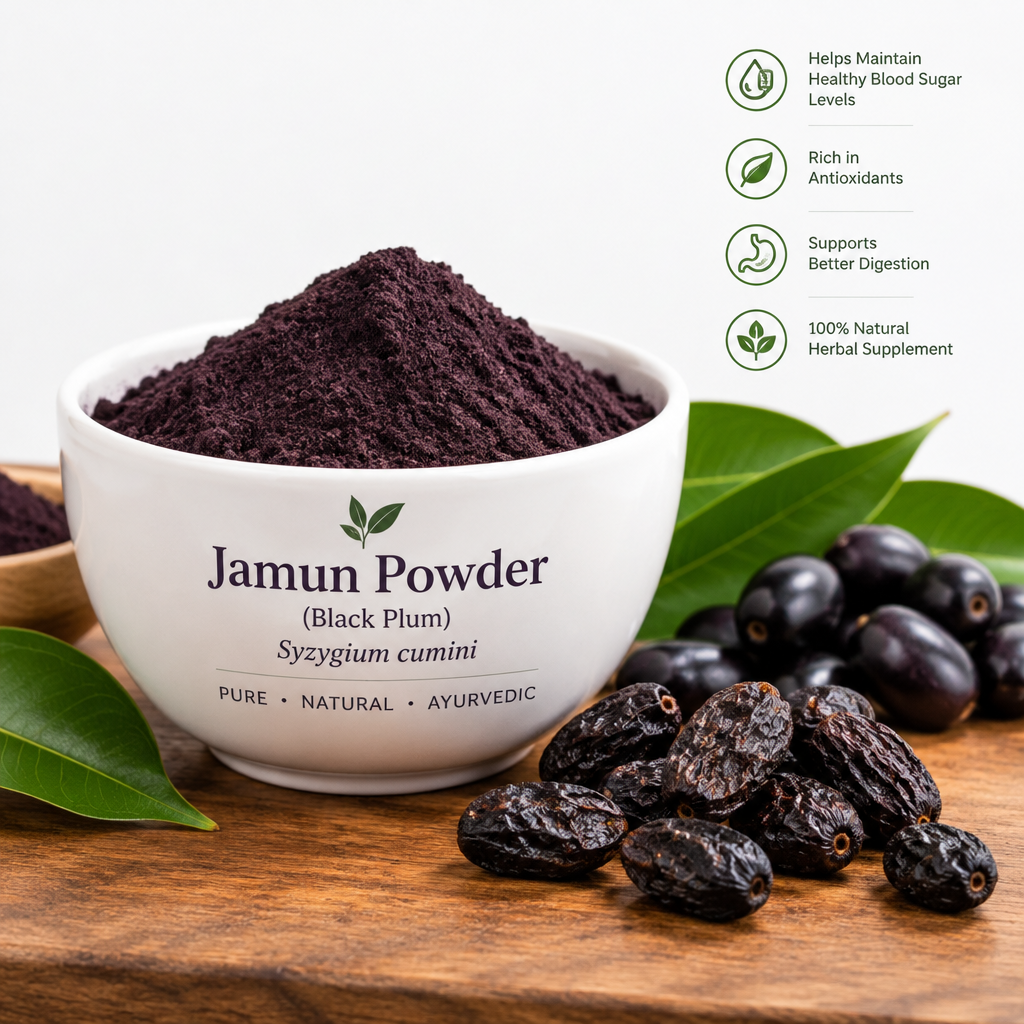 Jamun Powder - Pure Black Plum Blood Sugar Diabetes Care Ayurvedic