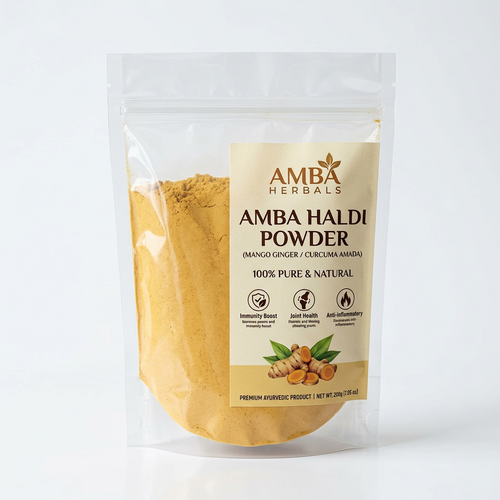 Amba Haldi Powder - Front View Packaging