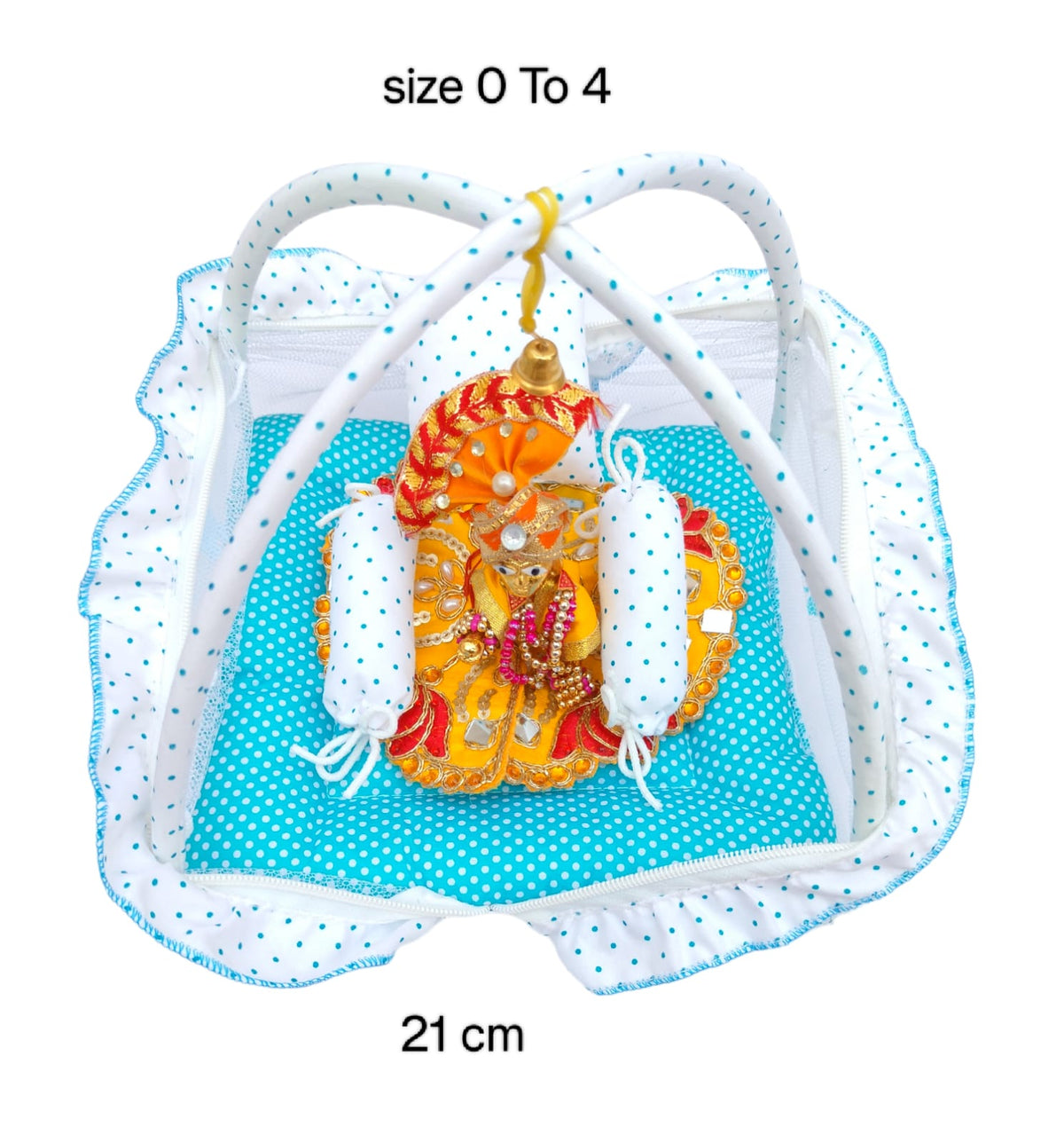 Laddu Gopal Palna Bed Jhula for Thakur Ji Size 0 to 4